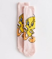 New Look Pink Tweety Pie Fluffy Socks